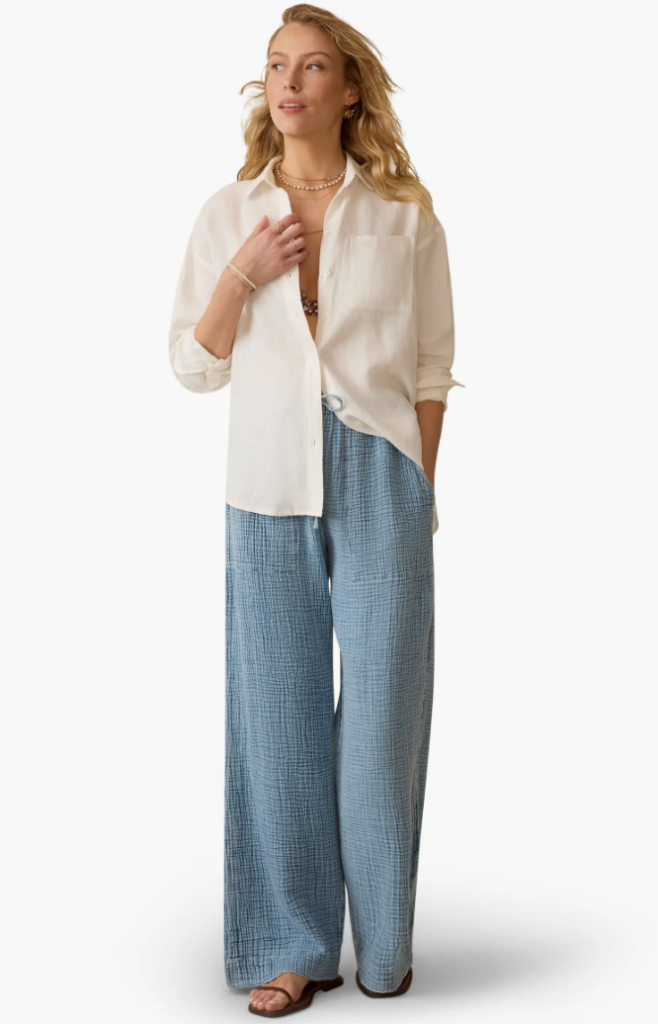 memorial day weekend outfit ideas Laguna Linen Button-Up Shirt by Nordstrom Rack